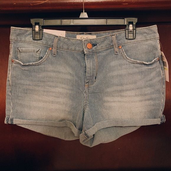 Jessica Simpson Pants - Jessica Simpson Striped Denim Shorts